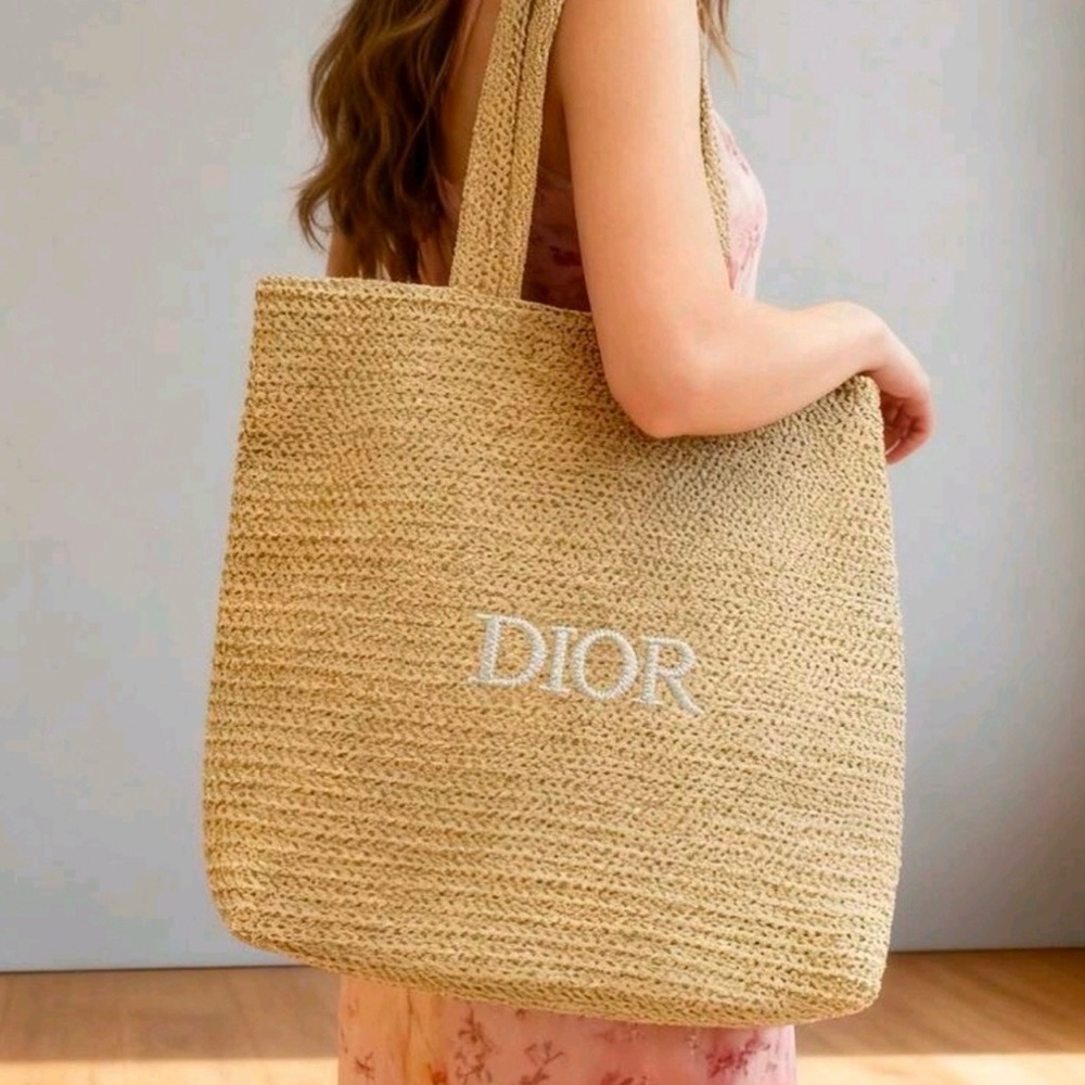 Dior Raffia  Textured Tote Bag GIFT WITH PURCHASE